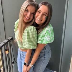 Mimosa Boutique Green Gingham Top